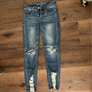 American Eagle Skinny Jeans with Rips